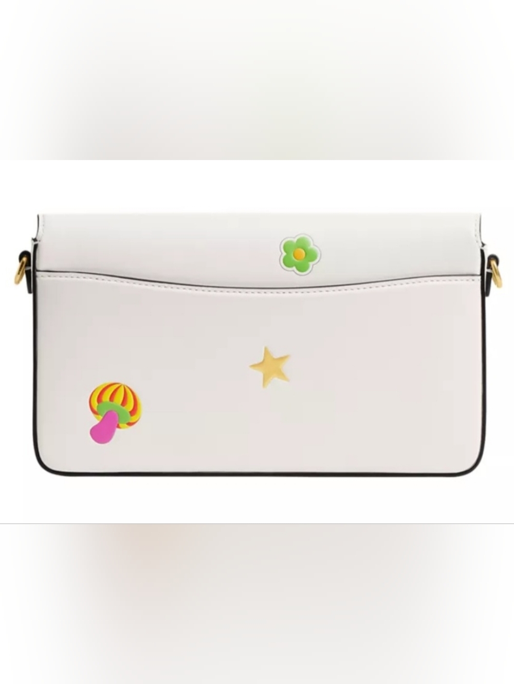 Coach Mila Crossbody Bag With Sticker Print Chalk Multi Chain Strap - Picture 4 of 4
